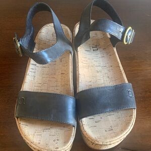 Born Black Leather Sandals